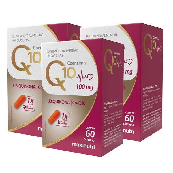 Imagem de Kit 3 Coenzima Q10 Gold Ubiquinona 100mg 60 Cáps Maxinutri