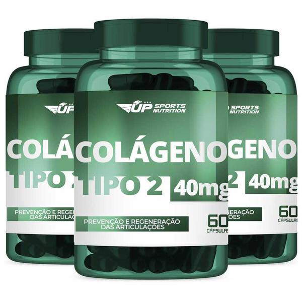 Imagem de Kit 3 Colágeno Tipo 2 (Ct-Ii) 40Mg Com 60 Cápsulas