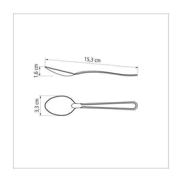 Imagem de Kit 3 Colher Para Sobremesa Inox Buzios Tramontina