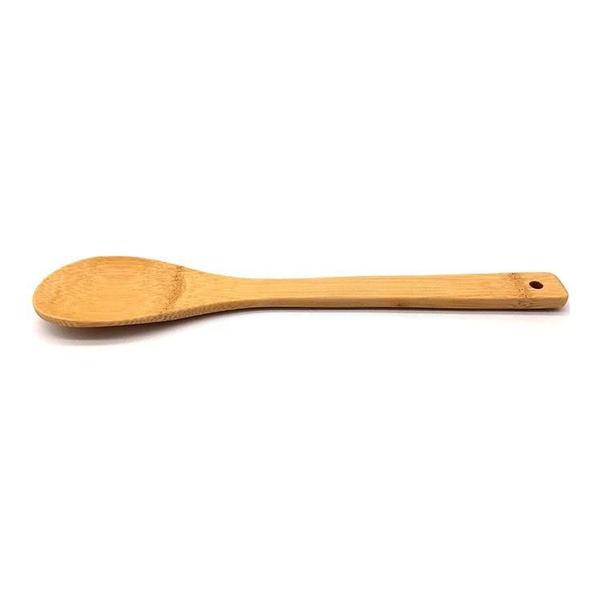 Imagem de Kit 3 colheres multiuso de bambu utensílios cozinha básico