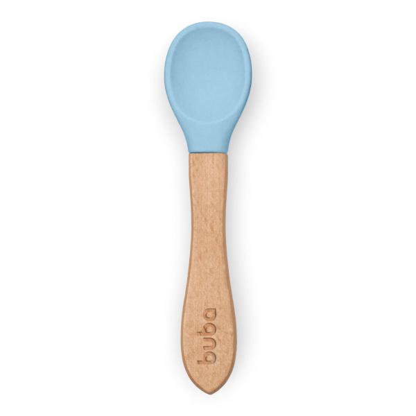 Kit 3 colheres silicone e bambu introdução alimentar infantil bebe 6 meses leve macia versátil - Buba Imagem de Kit 3 colheres silicone e bambu introdução alimentar infantil bebe 6 meses leve macia versátil