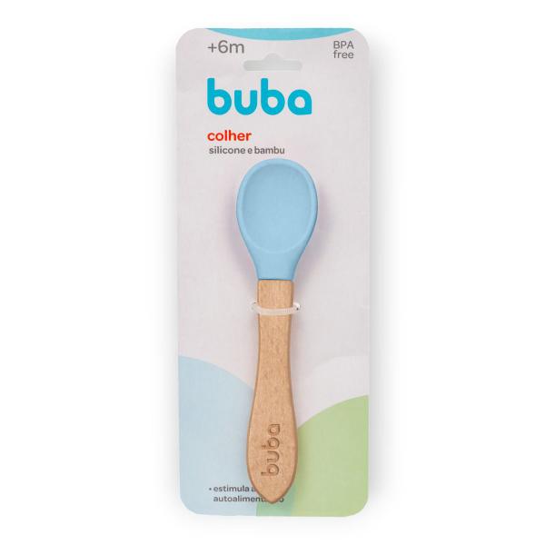 Kit 3 colheres silicone e bambu introdução alimentar infantil bebe 6 meses leve macia versátil - Buba Imagem de Kit 3 colheres silicone e bambu introdução alimentar infantil bebe 6 meses leve macia versátil