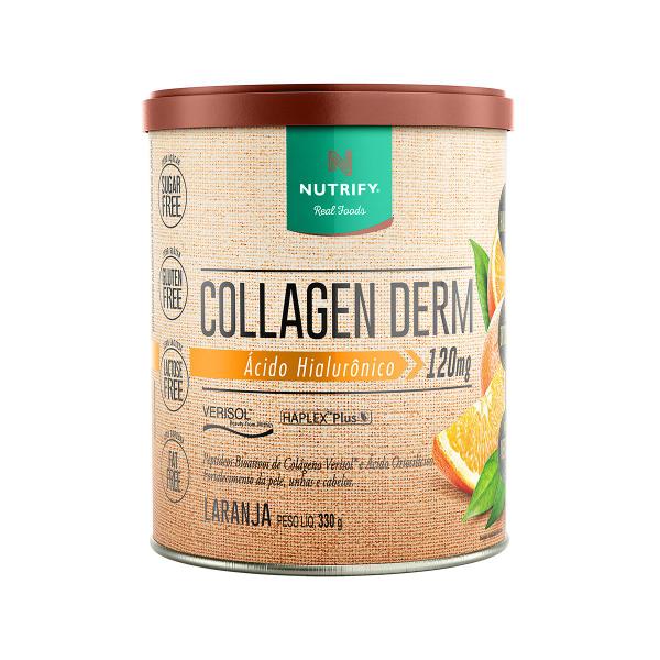 Imagem de Kit 3 Collagen Derm Ácido Hialurônico Laranja Nutrify 330g