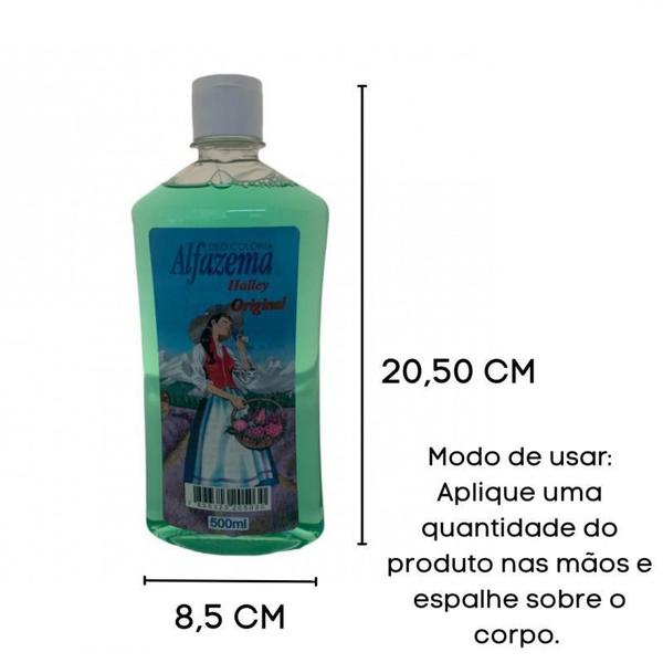 Imagem de Kit 3 Colônia 500Ml, Talco 100G, Sabonete Liq 500Ml Alfema