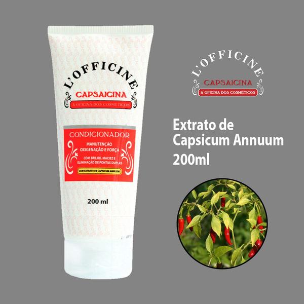 Imagem de Kit 3 Condicionador Antiqueda Capsaicina Fracos Hidratação Manutenção LOfficine 200ml