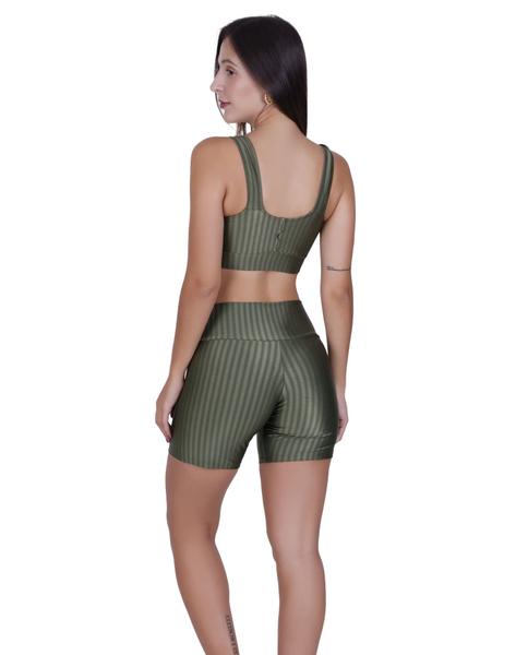 Imagem de Kit 3 Conjunto Top e Short 3D Academia Fitness- KIT 3 CONJUNTO MICHELE PRETO CINZA VERDE MUSGO