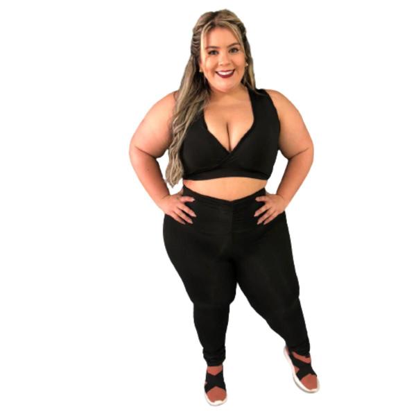 Imagem de Kit 3 Conjuntos Plus Size de Academia Top e Legging Fitness