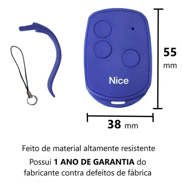 Kit 3 Controle Remoto 3tb Nice Para Portão Eletrônico C/ Pilha 433 Imagem de Kit 3 Controle Remoto 3tb Nice Para Portão Eletrônico C/ Pilha 433