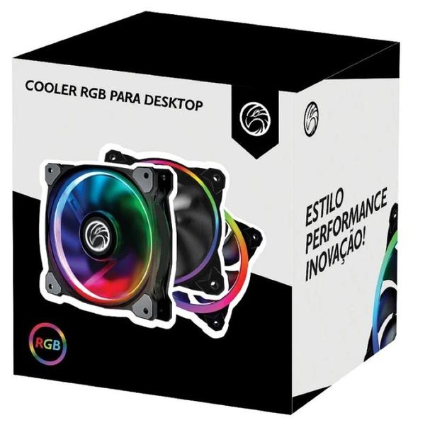 Imagem de Kit 3 Cooler Fan Rgb 120mm Brazil Pc 1200 Rpm Bpc-kdl-argb