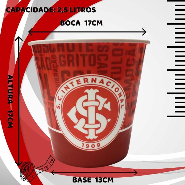 Imagem de Kit 3 Copo Plástico Vermelho Tampa Canudo 500ml + 3 Balde Pipoca Infantil Internacional Oficial