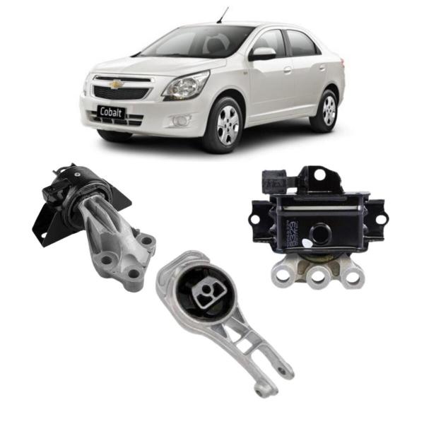 Imagem de Kit 3 Coxim Calço Motor LE LD Cambio Auto Cobalt 2013/...