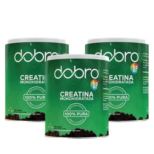 Kit 3 Creatina Monohidratada Up Dobro 300G Imagem de Kit 3 Creatina Monohidratada Up Dobro 300G
