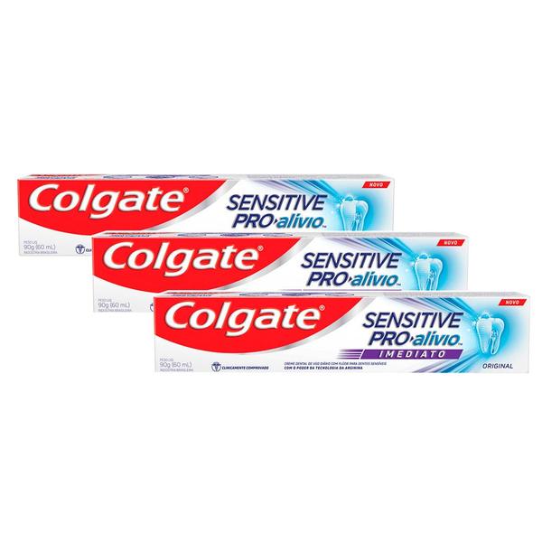 Imagem de Kit 3 Creme Dental Colgate Sensitive Pro-Alívio Imediato Original 90g