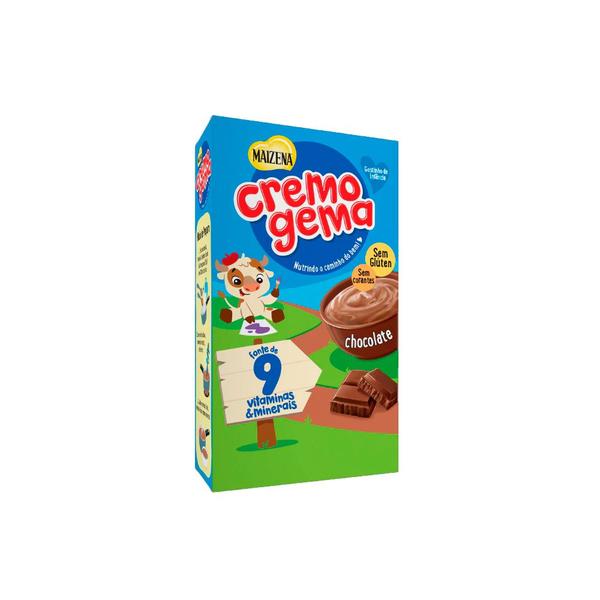 Kit 3 Cremogema Sabor Chocolate Fonte de 9 Vitaminas e Minerais Mingau Sem Glúten 180g Imagem de Kit 3 Cremogema Sabor Chocolate Fonte de 9 Vitaminas e Minerais Mingau Sem Glúten 180g
