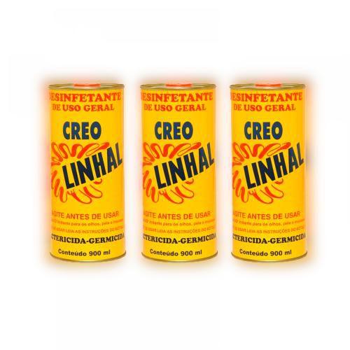 Imagem de Kit 3 Creolina Desinfetante Creo Linhal 900ml Cada