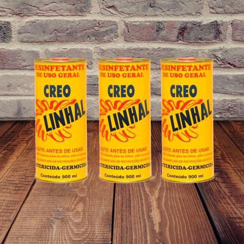 Imagem de Kit 3 Creolina Desinfetante Creo Linhal 900ml Cada