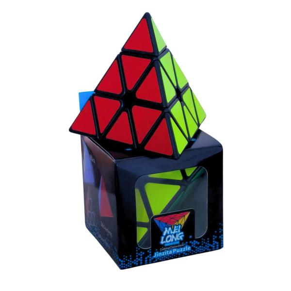 Kit 3 Cubo Mágico 2x2x2+3x3x3+pirâmide Profissional Qiyi Moyu black - moyu/qytoys Imagem de Kit 3 Cubo Mágico 2x2x2+3x3x3+pirâmide Profissional Qiyi Moyu black