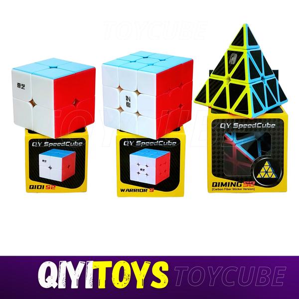 Imagem de Kit  3 Cubos Mágicos 2x2 + 3x3 + pirâmide Profissional QIYI TOYS