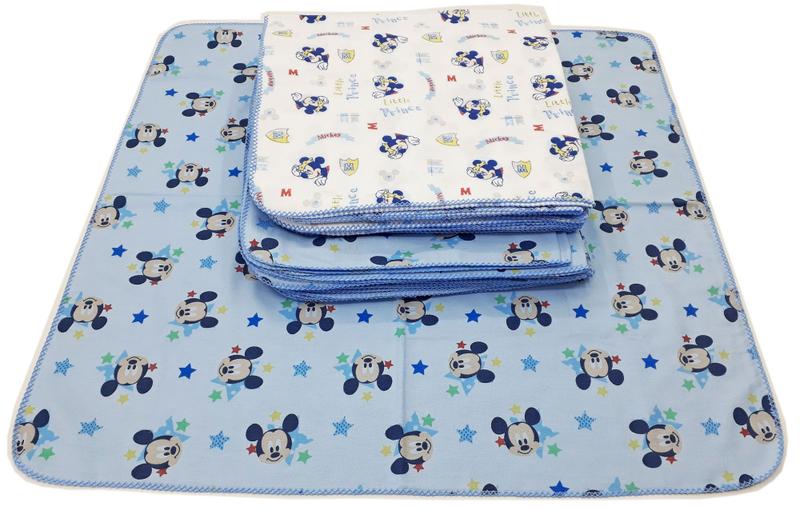 Imagem de Kit 3 Cueiro Bebe Flanelado Mickey/minnie 80x80cm C/ Crochê