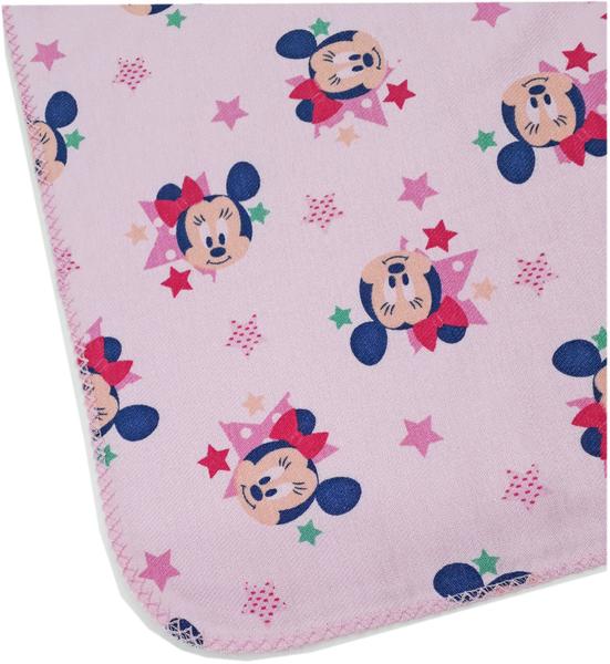 Imagem de Kit 3 Cueiro Bebe Flanelado Mickey/minnie 80x80cm C/ Crochê