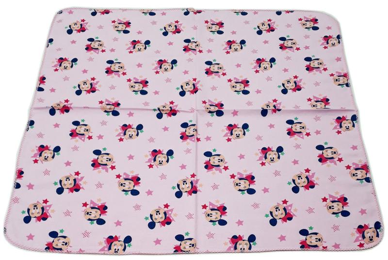 Imagem de Kit 3 Cueiro Bebe Flanelado Mickey/minnie 80x80cm C/ Crochê