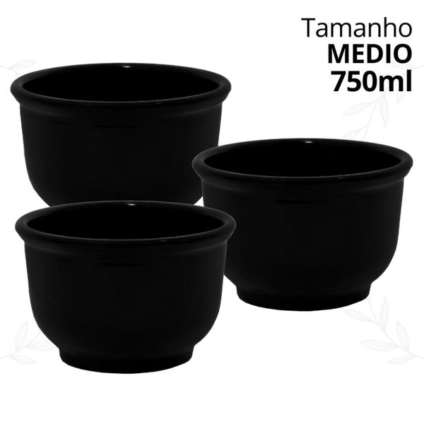 Imagem de Kit 3 Cumbuca Tigela Plástica 750 ml Para Feijão Feijoada Caldos Arroz Porção