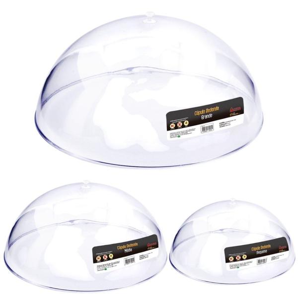 KIT 3 Cúpulas Tampa para Alimentos, Bolos e Tortas, P, M,G - KEITA Imagem de KIT 3 Cúpulas Tampa para Alimentos, Bolos e Tortas, P, M,G
