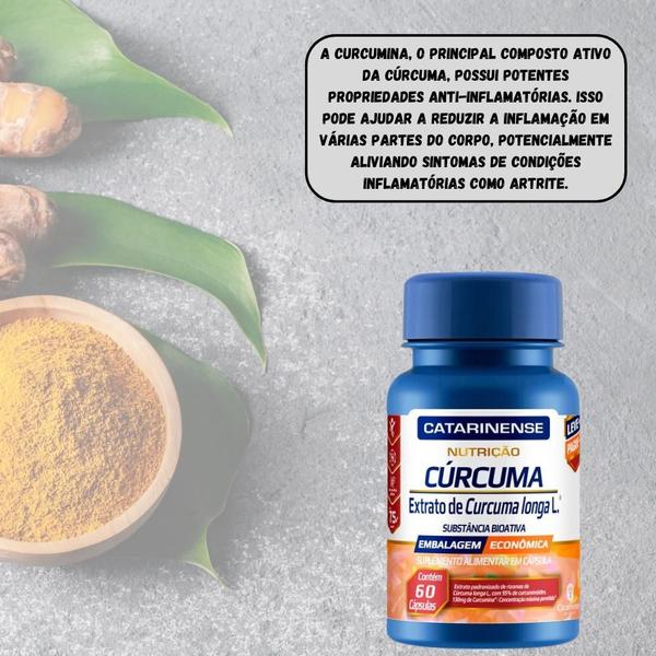 Kit 3 Cúr cuma Longa 130mg Catarinense 60 Cápsulas Imagem de Kit 3 Cúr cuma Longa 130mg Catarinense 60 Cápsulas