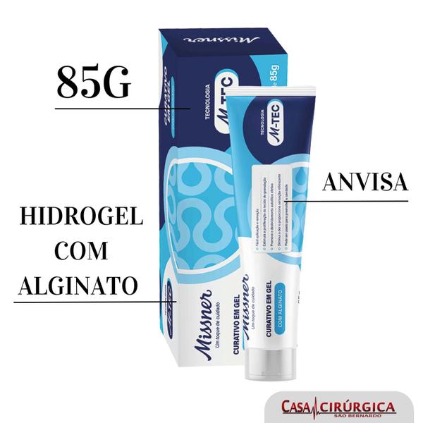 Imagem de Kit 3 Curativo de Gel Hidrogel Com Alginato Missner Ulcera Queimadura