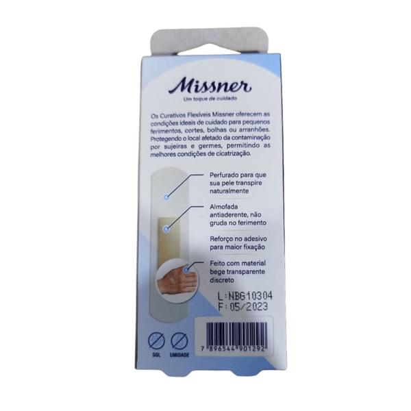 Kit 3 Curativo Flexível Bege 1,9cm X 7,5cm 10Un - Missner Imagem de Kit 3 Curativo Flexível Bege 1,9cm X 7,5cm 10Un - Missner