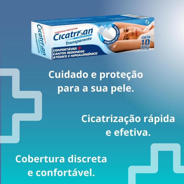 Imagem de Kit 3 Curativo Transparente Resistente Água 10un Cicatrisan