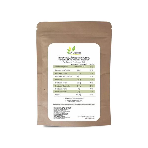 Kit 3 Cúrcuma em pó Super Premium Orgânica 250g - À Orgânica Imagem de Kit 3 Cúrcuma em pó Super Premium Orgânica 250g
