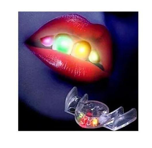 Imagem de Kit 3 Dentaduras Com Led Boca Piscando Fantasia Festa Rave