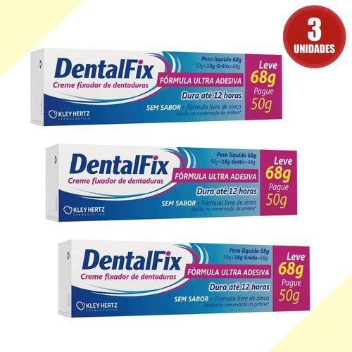 Imagem de KIT 3 Dentalfix Creme Fixador De Dentaduras 68g = corega