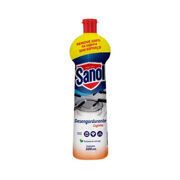 Kit 3 Desengurdurante Limpador Squeeze Original Sanol 500ml Imagem de Kit 3 Desengurdurante Limpador Squeeze Original Sanol 500ml