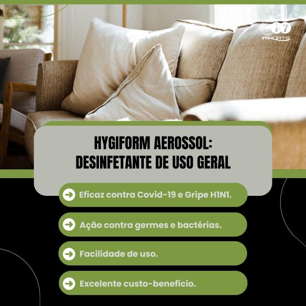 Imagem de Kit 3 Desinfetante Hygiform AerossolUsoGeral400ml