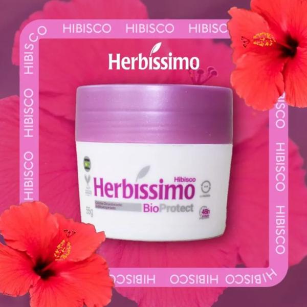 Kit 3 Desodorante Bioprotect Hibisco Herbíssimo 55G - Dana - Dana Cosméticos Imagem de Kit 3 Desodorante Bioprotect Hibisco Herbíssimo 55G - Dana