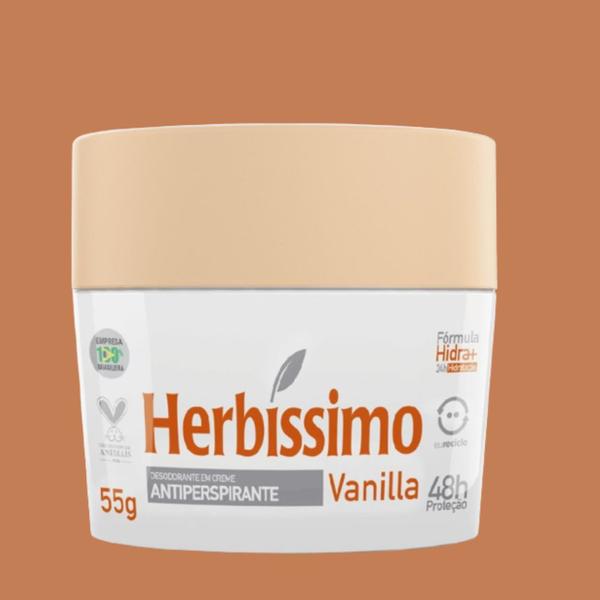 Imagem de Kit 3 Desodorante Creme Vanilla Herbíssimo 55G - Dana