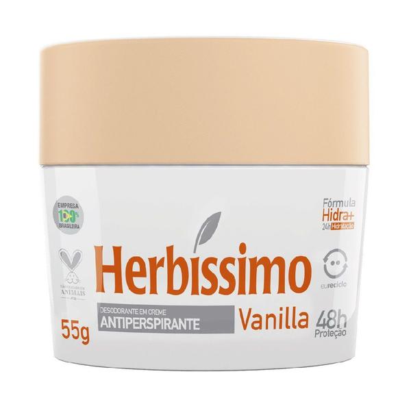 Imagem de Kit 3 Desodorante em Creme Herbissimo Vanilla 55g