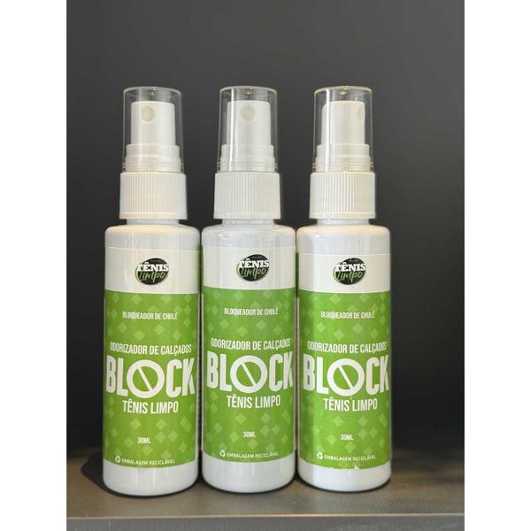 Imagem de Kit 3 Desodorante P/ Tênis Spray Removedor Tira Chulé Block