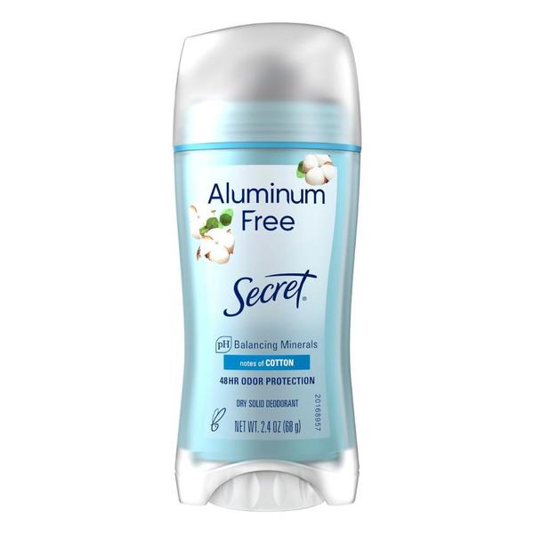 Imagem de Kit 3 Desodorante Secret Aluminum Free Cotton Scent 68g