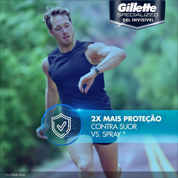 Imagem de Kit 3 Desodorantes Antitranspirante Gillette Specialized Antibacterial Gel 82g