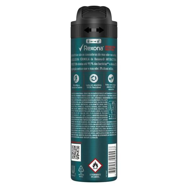 Imagem de Kit 3 Desodorantes Antitranspirante Rexona Men Antibacterial Protection 150ml