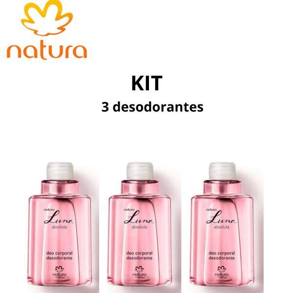 Imagem de Kit  3 desodorantes refil natura luna absoluta