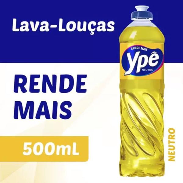 Imagem de Kit 3 Detergente líquido Lava-Louças Neutro 500ml Limpeza