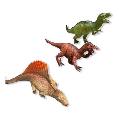 Imagem de Kit 3 Dinossauros De Borracha Miniatura Brinquedo Jurassic