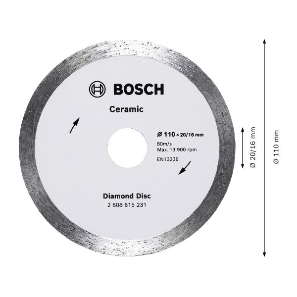 Imagem de Kit 3 Disco Diamantado Ceramic Contínuo 110mm Standard Bosch