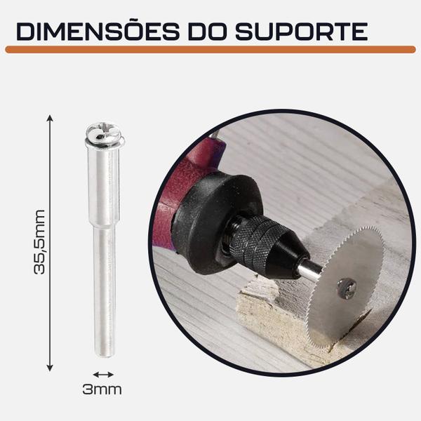 Imagem de Kit 3 Discos de Corte Diamantado 35mm Titânio Micro Retífica