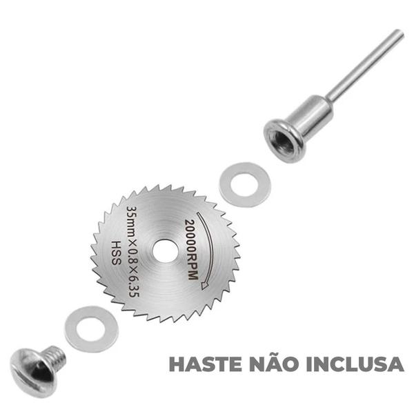 Imagem de Kit 3 Discos Lâmina Serra 22Mm Hss Haste 3Mm Micro Retífica