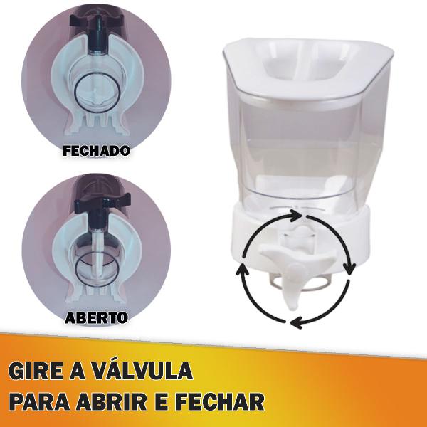 Imagem de Kit 3 Dispenser de Parede Porta Alimentos Mantimentos Cereais Grãos Balas Açucar 1,4 Litros